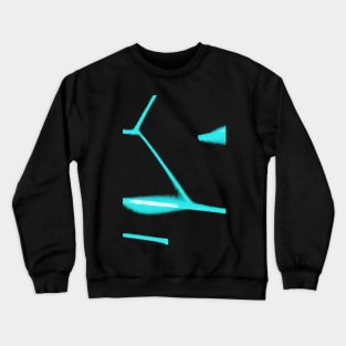 turquoise glowing at the dark Crewneck Sweatshirt